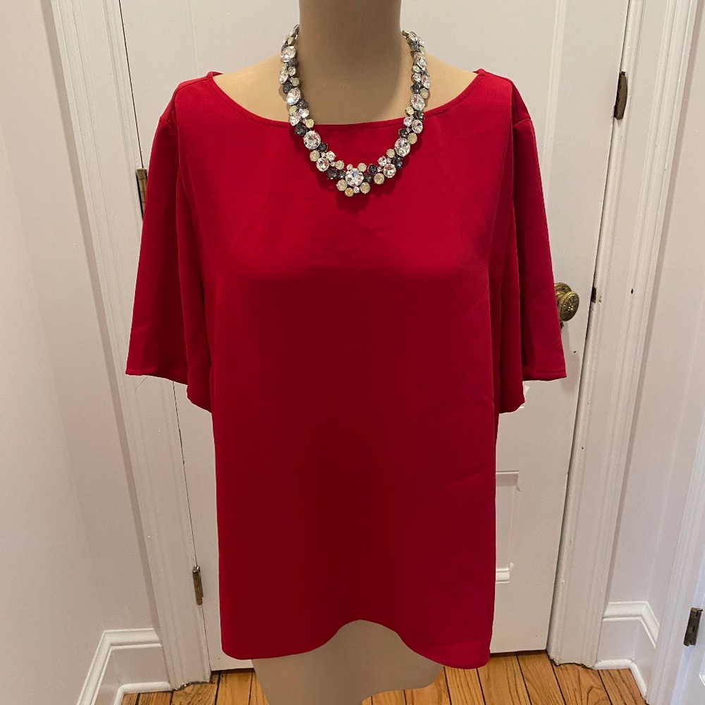 Beautiful Red Chico's Blouse‎ - Size 3